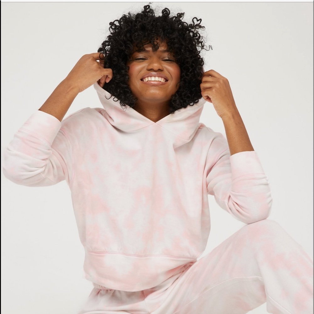 OFFLINE OTT Fleece Tie Dye Cropped Hoodie